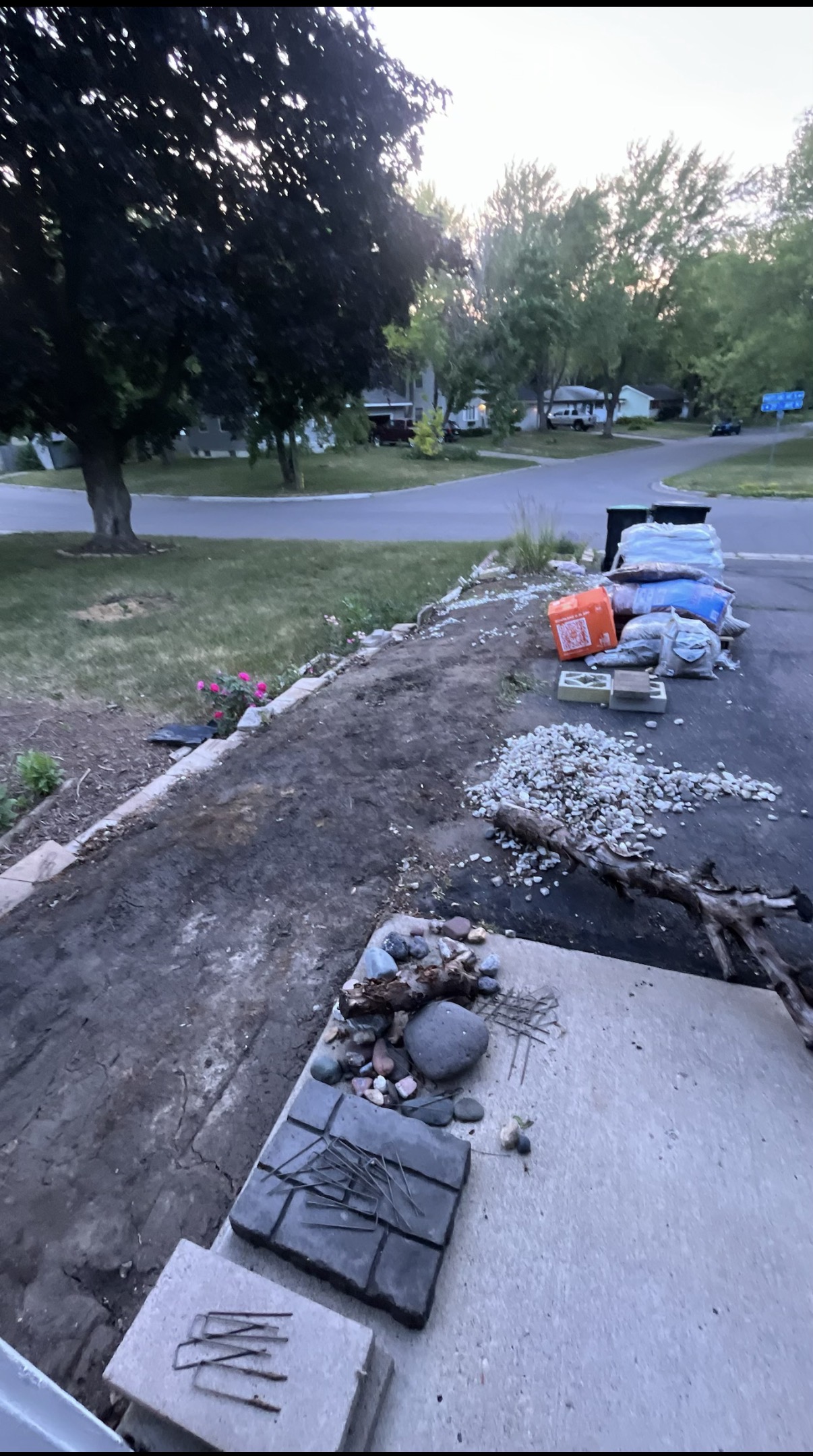 Driveway before