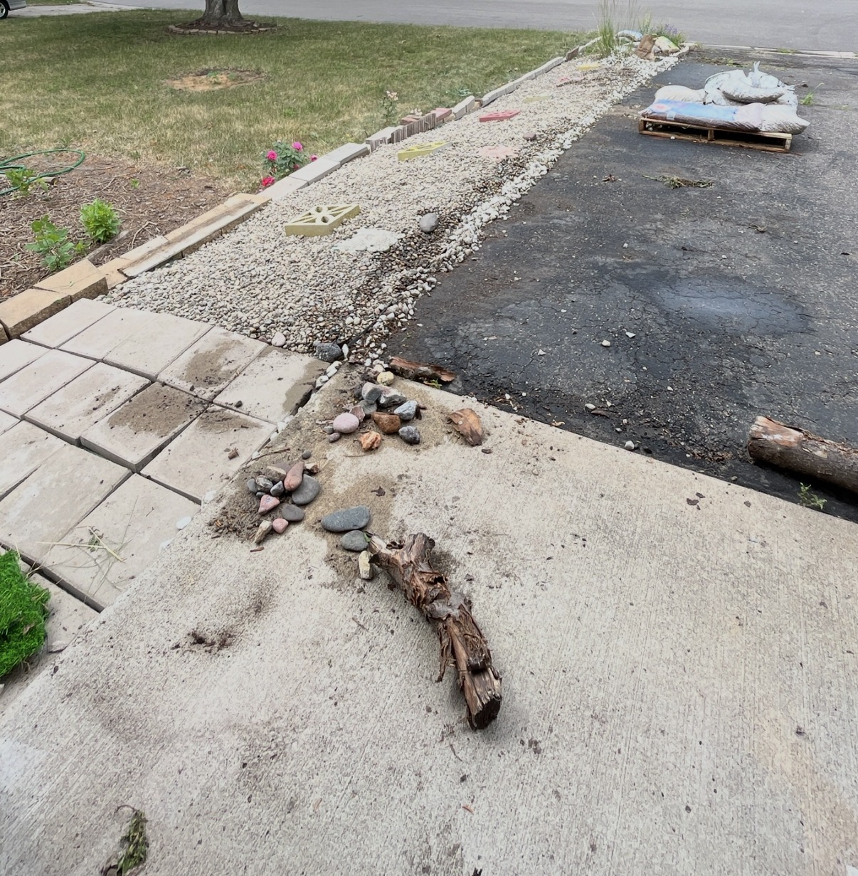 Driveway gravel base